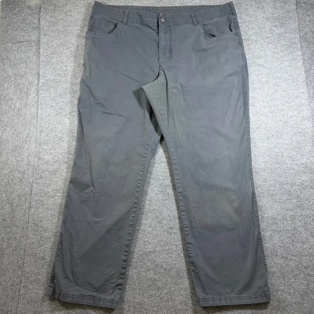 Columbia Pants Mens 40x30 Gray Regular Fit Five Pocket Cotton Stretch Casual